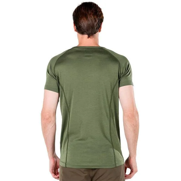 Woolona Woolona Kurzarmshirt - BERG- 100% Merinowolle, Grün, – Produktbild 3 von 3