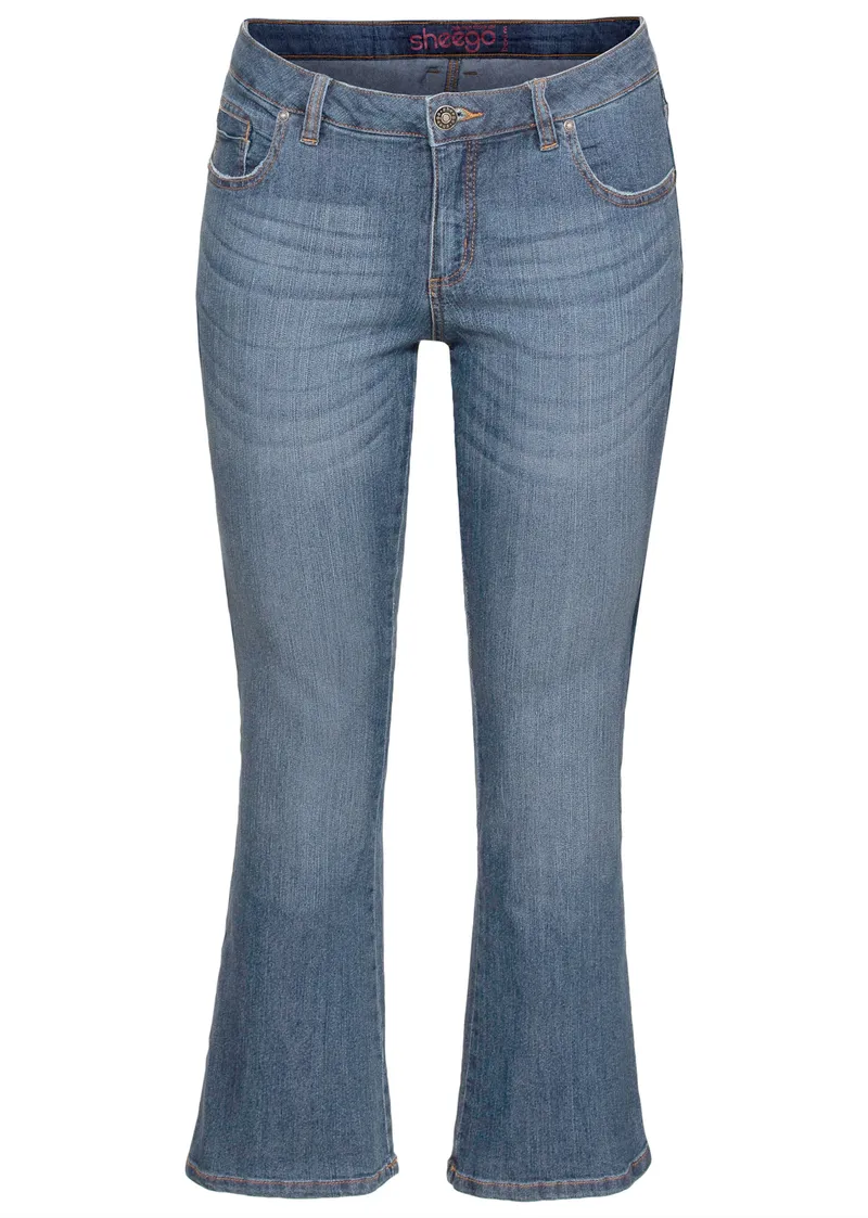 sheego Bootcut-Jeans blue denim, Blue denim, – Produktbild 1 von 2