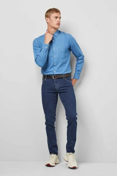 M 5 BY MEYER M 5 BY MEYER Super-Stretch Denim, Blau (dark blue stone), – Produktbild 3 von 5