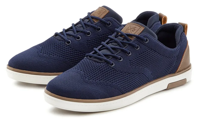 John Devin John Devin Schnürschuh, Freizeitschuh, Halbschuh, Schnürhalbschuh, Turnschuh Sneaker mit super leichter Sohle Unisex VEGAN, Blau, – Produktbild 2 von 5
