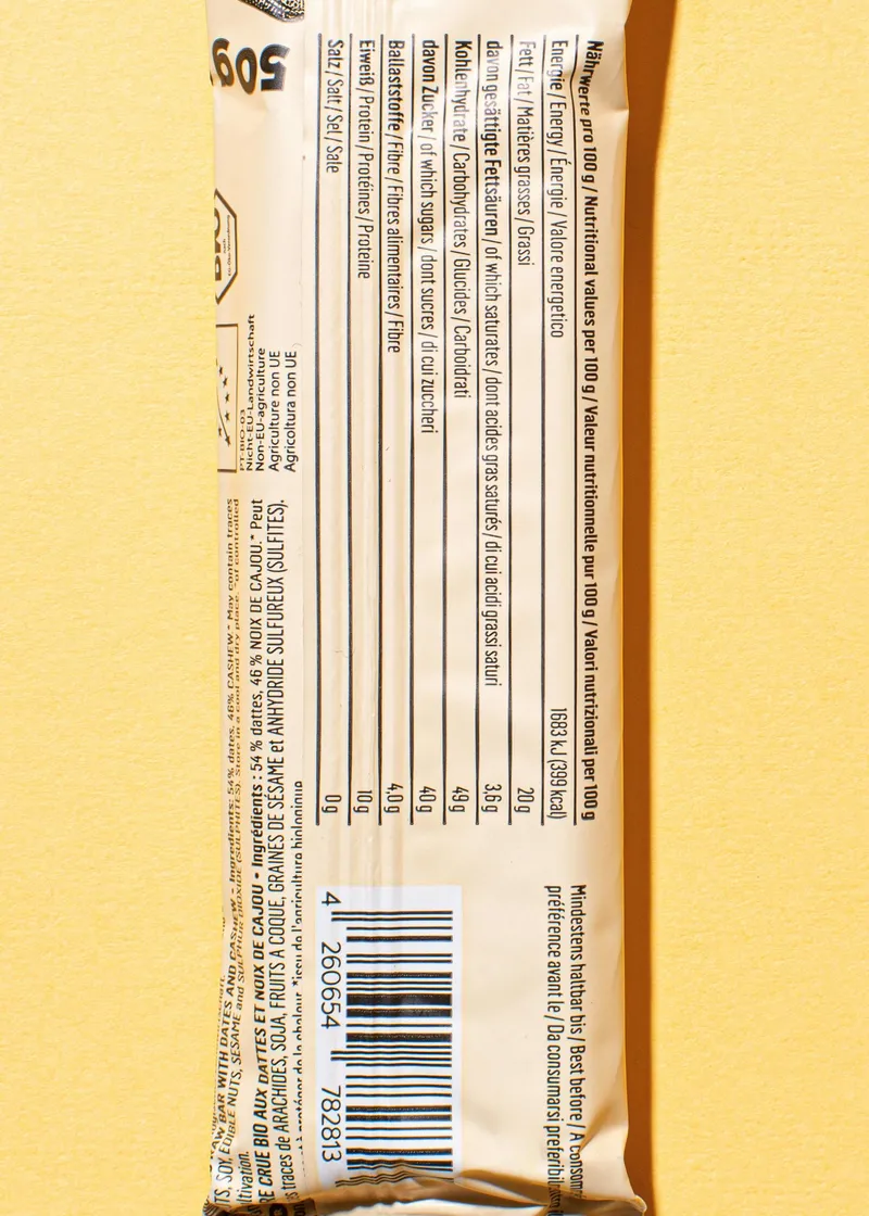 KoRo Bio Rohkostriegel Cashew 50 g – Produktbild 4 von 5