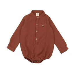 Walkiddy Walkiddy Baby Musselin-Body GOTS zertifiziert, 95% Bio-Baumwolle, terracotta, Langarm, weich, Druckknöpfe – Produktbild 1 von 1