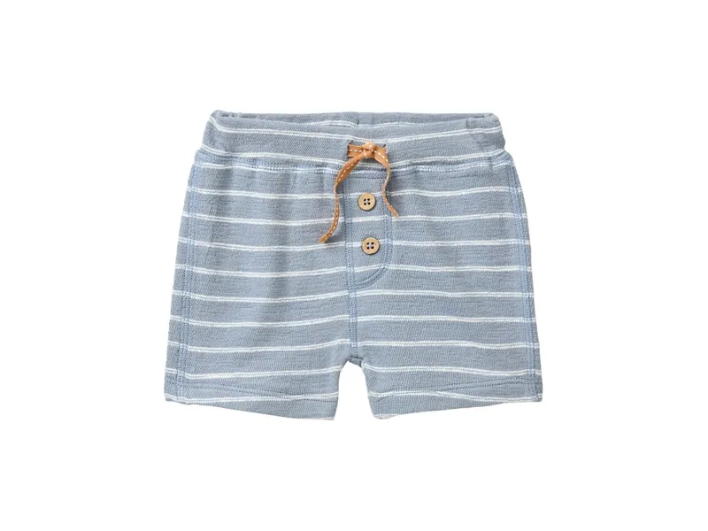 People Wear Organic People Wear Organic Sweat-Bermuda blaugrau geringelt Gr. 98, Mehrfarbig, – Produktbild 1 von 1