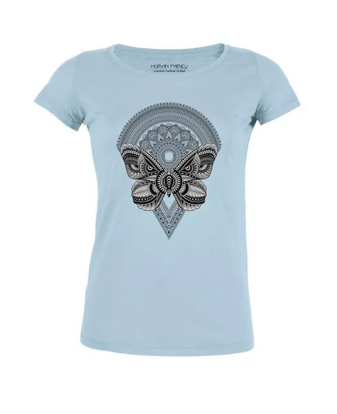 Human Family Human Family Damen T-Shirt Amorous "Butterfly" aus Bio Baumwolle, Dark green, – Produktbild 2 von 3