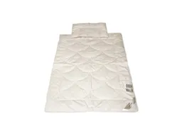 HANS NATUR Baby- und Kinderschlafset Baumwolle (kbA) Bettdecke 100x135cm, Flachkissen 40x60cm – Produktbild 1 von 1
