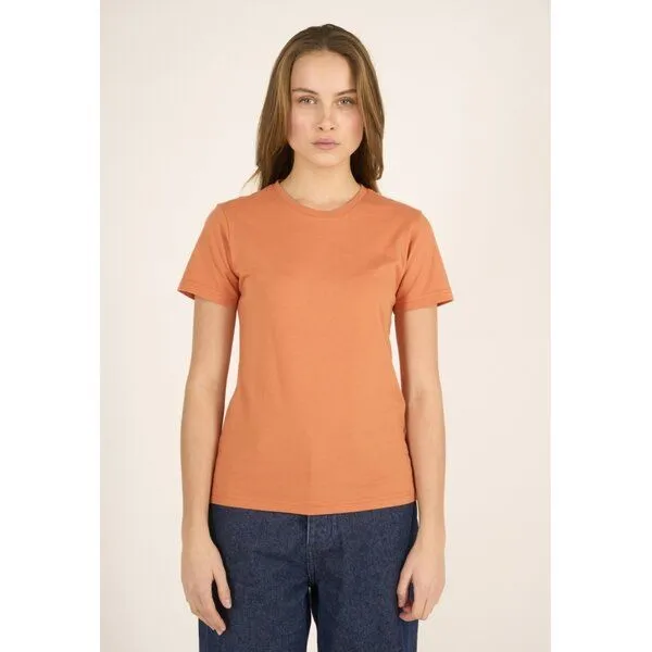 KnowledgeCotton Apparel KnowledgeCotton Apparel T-Shirt - ROSA - aus Bio-Baumwolle, Orange (autumn leaf), – Produktbild 1 von 3