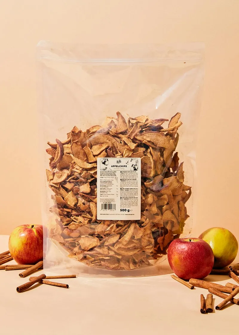 KoRo Apfelchips mit Zimt 500 g – Produktbild 1 von 5