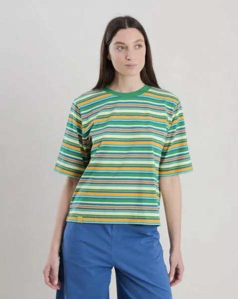 Brava Fabrics Brava Fabrics Stripes Boxy T-Shirt Grün – Produktbild 2 von 4