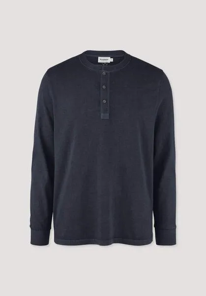 hessnatur hessnatur Henley Longsleeve Relaxed aus reiner Bio-Baumwolle, Marine, – Produktbild 4 von 4