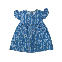 Walkiddy Kleinkinder Kleid Bio-Baumwolle Birds of the Rainforest Blau Walkiddy, GOTS-zertifiziertes Kinderkleid, vegan, weiches Jersey-Kleid für Kindergarten, Familienfeiern & Alltag – Produktbild 1 von 1