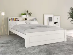 OTTO home Massivholzbett FLAVION, TOPSELLER! Jugendbett, FSC® zertifizierte massive Kiefer (Breite: 140), Qualitätsprodukt, Regal, Kassettenoptik, Schublade optional – Produktbild 1 von 1