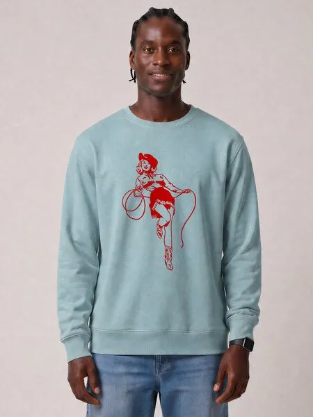 watapparel watapparel Sweatshirt Unisex Cowgirl, Pebble blue, – Produktbild 2 von 2