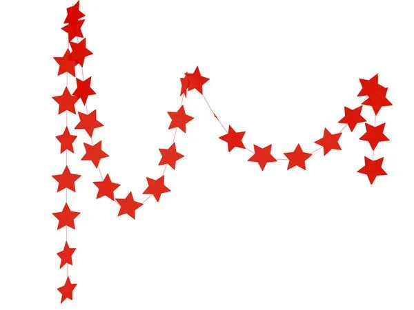 renna deluxe renna deluxe STERN Girlande aus Papier, Rot, – Produktbild 1 von 4