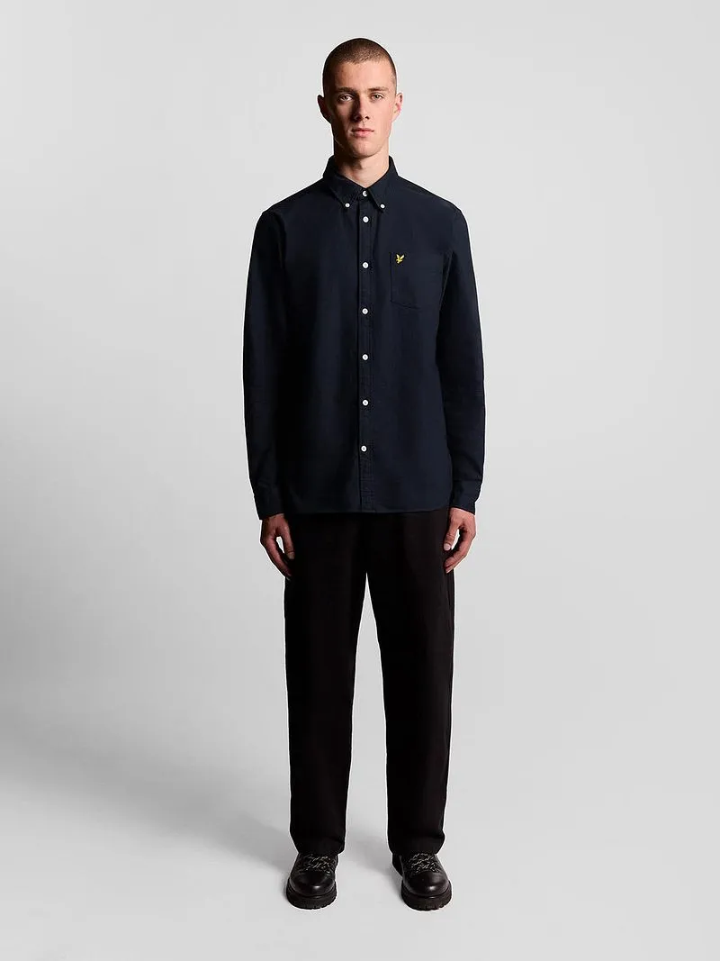 Lyle and Scott Lyle & Scott Shirt Plain Oxford Navy - Größe L, Dunkelblau, – Produktbild 4 von 5