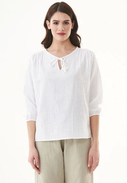 ORGANICATION ORGANICATION Bluse aus Bio-Baumwolle, Weiß(white), – Produktbild 1 von 4