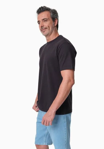 ORGANICATION ORGANICATION TAYLANN | Basic T-Shirt aus Bio-Baumwolle, Black, – Produktbild 3 von 4