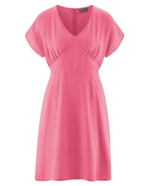 HempAge HempAge Sommerkleid Hanf/Biobaumwolle, Hibiscus (rosa), – Produktbild 3 von 4