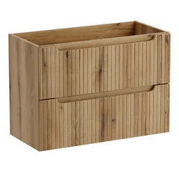 Lomadox Waschbeckenschrank NEWPORT-56-EVOKE 80 cm breit mit 2 Schubladen, Eiche mit gerillter Front – Produktbild 1 von 1