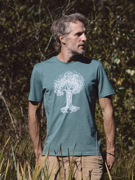 Life-Tree Life-Tree Shirt aus Biobaumwolle für Herren Treehugger, Green bay, – Produktbild 1 von 5