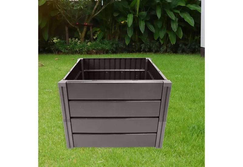 KHW KHW Hochbeet Demeter M, BxTxH: 82x82x61 cm, 336 Liter, Grau, – Produktbild 2 von 5