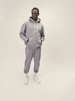 WOTE WOTE Herren vegan Kapuzen-Sweatshirt Grau-Melange – Produktbild 1 von 1