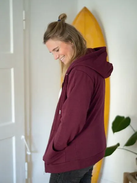 FUXBAU FUXBAU fux Sweatjacke, Bordeaux, – Produktbild 4 von 4