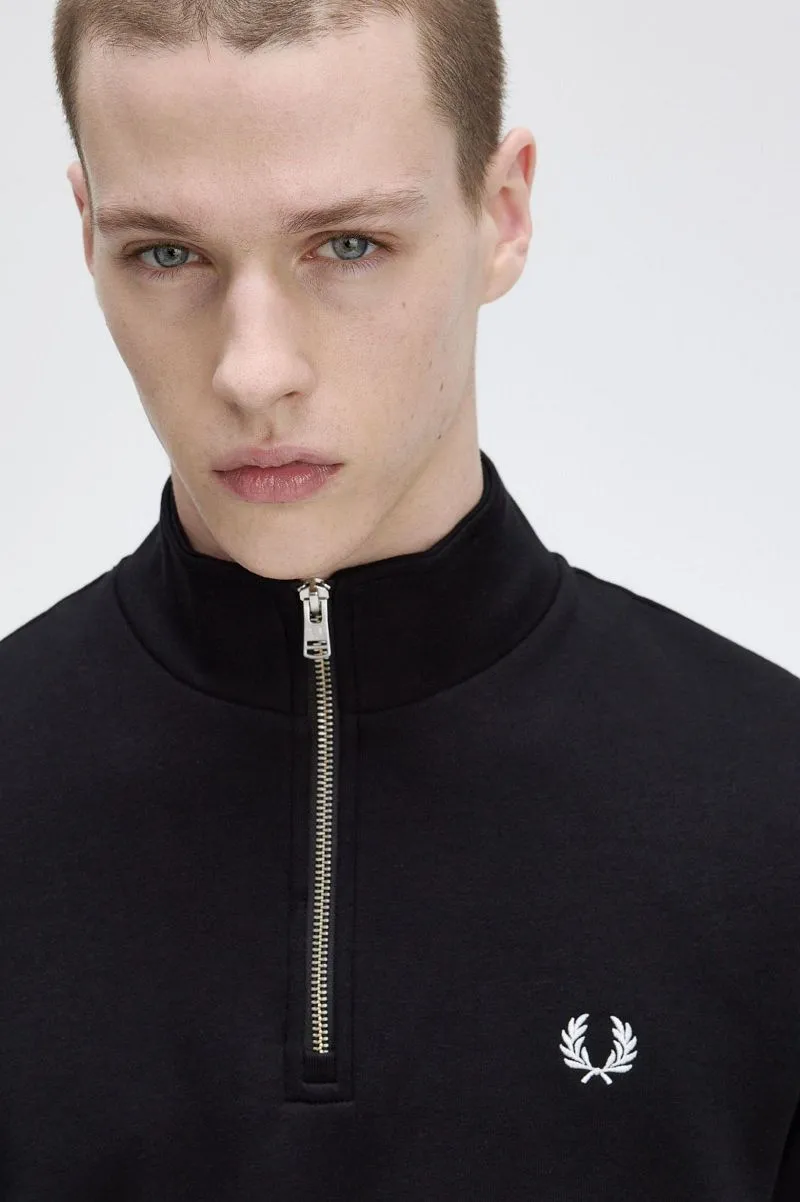 Fred Perry Fred Perry Half Zip Pullover Schwarz - Größe S, Schwarz, – Produktbild 3 von 5