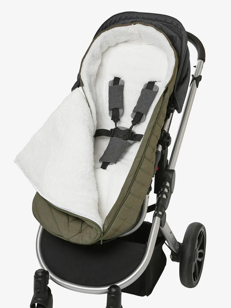Vertbaudet Gesteppter Kinderwagen-Ausfahrsack salbei, Salbeigrün, – Produktbild 3 von 4