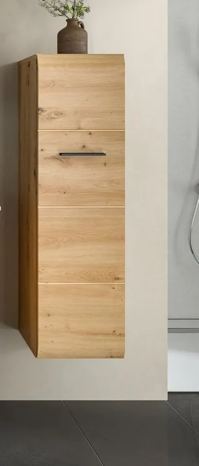 Inn.Furn Badkommode Cover (Badschrank in Eiche Artisan, 30 x 106 cm), als Hängeschrank oder stehend, Beige, – Produktbild 5 von 5