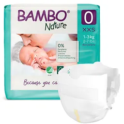 Bambo Nature Bambo Nature Windeln - Frühgeborene - Größe 0 - Packung mit 24 Windeln – Produktbild 1 von 1