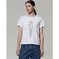 watapparel watapparel T-Shirt Frauen Hipster Cat with Moustache, Cool heather grey, – Produktbild 1 von 1