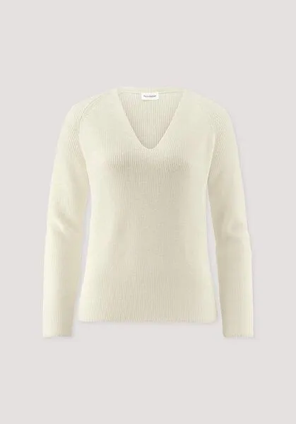hessnatur hessnatur Strick Pullover Regular aus reiner Bio-Baumwolle, Cocos, – Produktbild 4 von 4