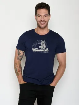 GreenBomb GREENBOMB Bear Canoe Spice - Sportliches T-Shirt aus Bio-Baumwolle / hochwertiger Print / GOTS / Fair & Vegan – Produktbild 1 von 1