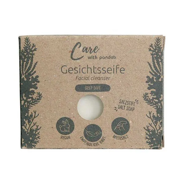 pandoo pandoo Feste Salzseife - Gesichtsseife - Deep Dive 100g - Naturkosmetik – Produktbild 2 von 4