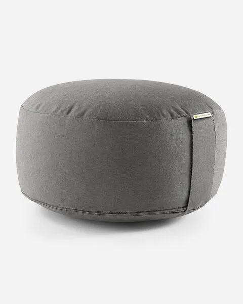 Lotuscrafts Lotuscrafts Yogakissen Lotus - Sitzhöhe 15cm - ohne Bestickung - GOTS zertifiziert, Anthrazit, – Produktbild 1 von 4