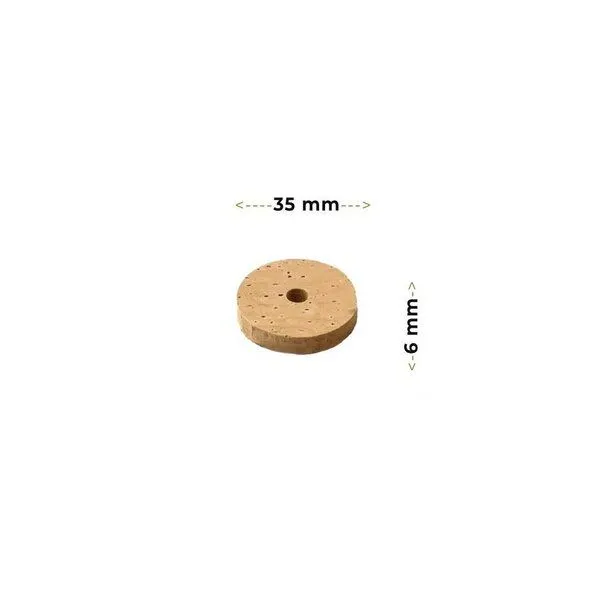 Kork-Deko Kork-Deko 20 Korkringe mit Bohrung für Rutenbau | Flower Ø 35 mm – Produktbild 3 von 4