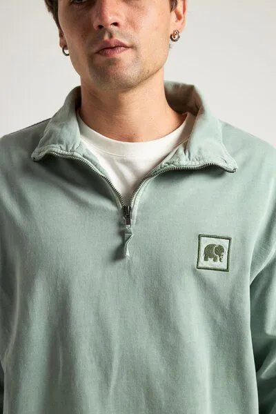 Trendsplant Trendsplant Sauce Pigment Quarter Zip Sweatshirt Silver Green, Grün, – Produktbild 3 von 4