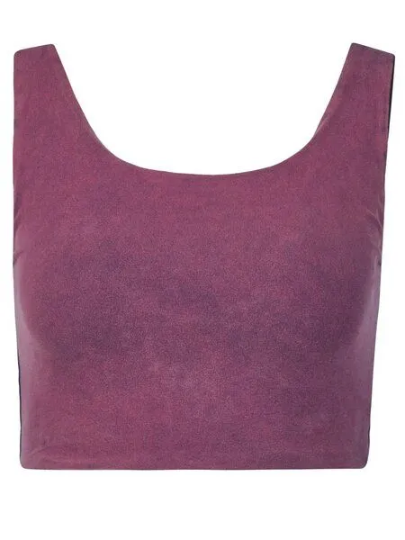 nice to meet me nice to meet me Reversible Crop Tank . Biobaumwolle, Tie dye violet, – Produktbild 3 von 4