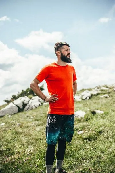 Woolona Woolona Kurzarmshirt - BERG- 100% Merinowolle, Orange, – Produktbild 4 von 4