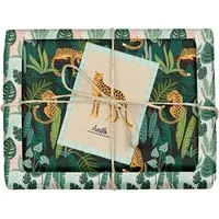 dabelino dabelino Veganes Geschenkpapier Set "Leopard/tropisch" mit Grußkarte – Produktbild 1 von 1
