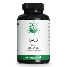 Green Naturals Green Naturals DAO 100 mg zum Histaminabbau vegan – Produktbild 1 von 1