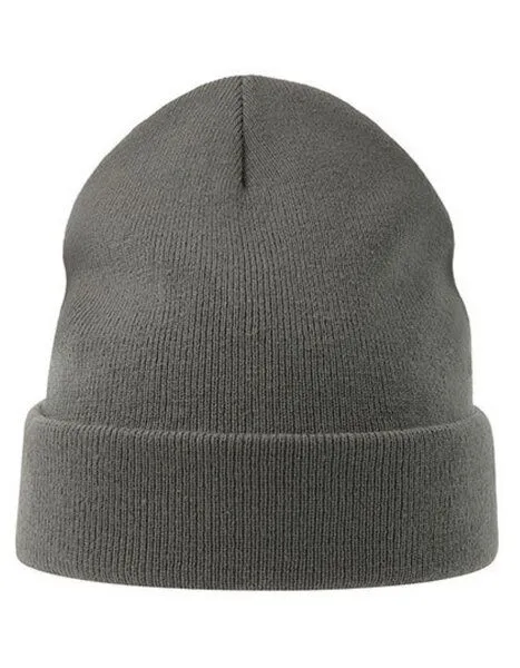 Atlantis Headwear Atlantis Headwear Strickmütze (Beanie) mit Bündchen aus recyceltem Polyester, Dunkelgrau, – Produktbild 1 von 3