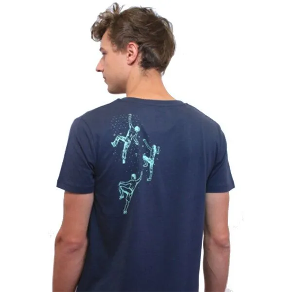 Spangeltangel Spangeltangel T-Shirt "Bouldern", Herren, Klettern, bedruckt, Siebdruck, Bio-Baumwolle, Grau, – Produktbild 2 von 3