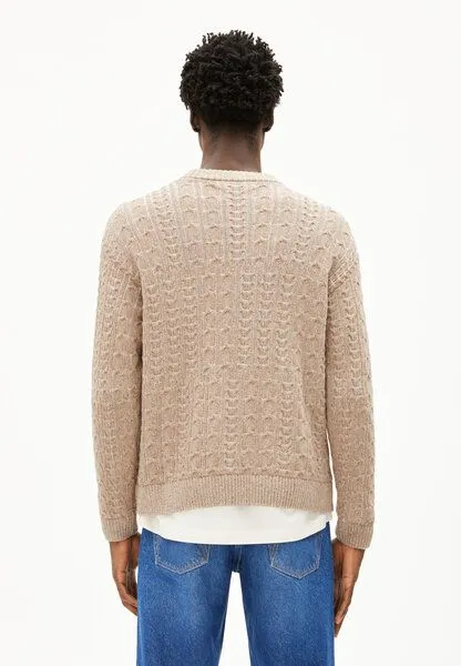 ARMEDANGELS ARMEDANGELS DAAKO Herren Pullover aus Bio-Baumwoll Mix, Silver melange tweed-true camel, – Produktbild 2 von 4