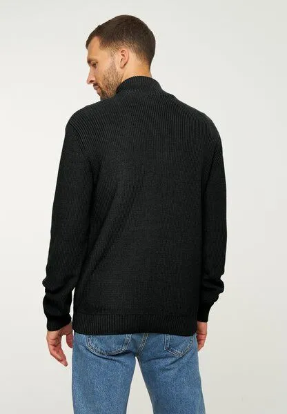 recolution Herren Strickpullover aus Bio-Baumwolle - HELANTIUM - recolution, Black (schwarz), – Produktbild 3 von 4