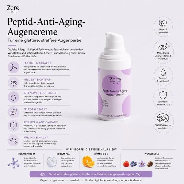 Zero Skin Zero Skin Peptid-Anti-Aging-Augencreme - 15 ml – Produktbild 3 von 4