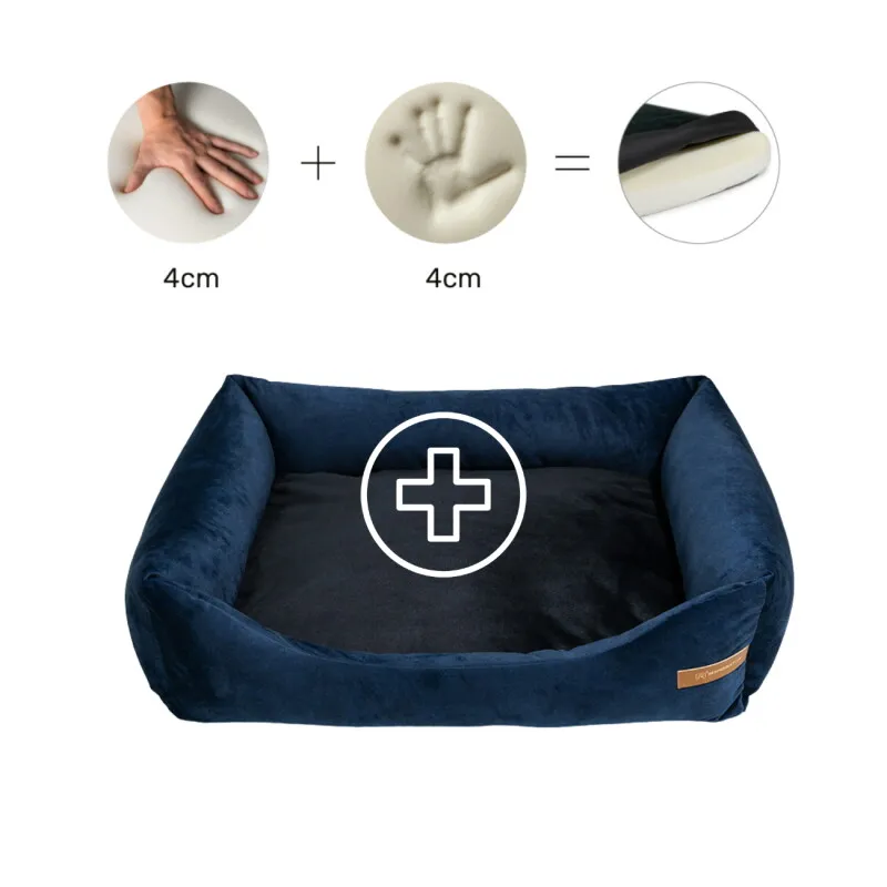 Rexproduct Rexproduct Otto Orthopädisches Hundebett Dunkelblau S-XL L, Schwarz, – Produktbild 1 von 2
