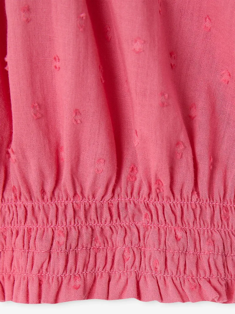 Vertbaudet Mädchen Baby Bluse mit Strukturmuster, Erdbeer, – Produktbild 3 von 4