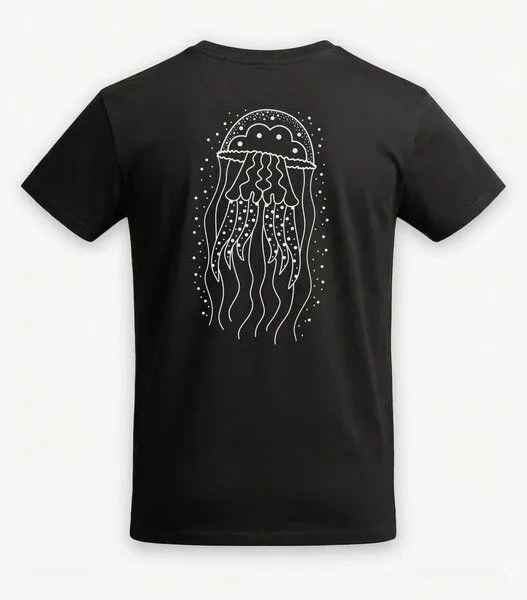 vis wear vis wear Qualle - Göttin im Ozean – Unisex Organic T-Shirt, Natural, – Produktbild 1 von 3
