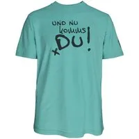 Spirit of Hamburg Spirit of Hamburg Biobaumwoll T-Shirt mit Spruch „Und nu kommst Du!“, Türkis, – Produktbild 1 von 1